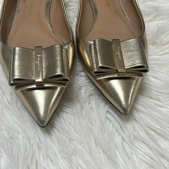 Salvatore Ferragamo - Zeri Golden pointed ballets - Picture 15 of 16